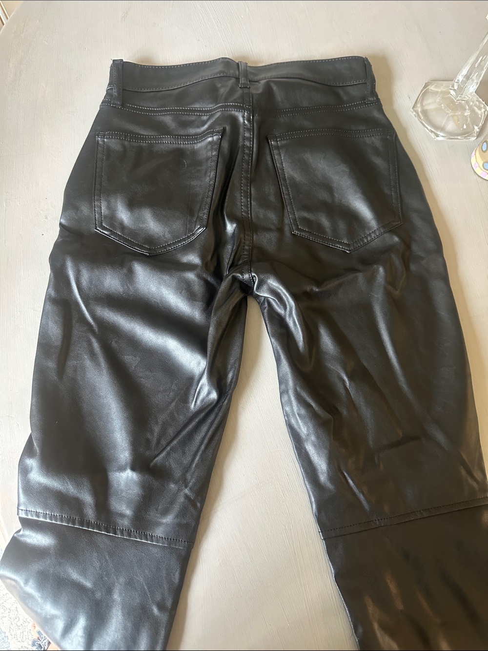 GAP  Black Faux Leather Jeans - Picture 3 of 4